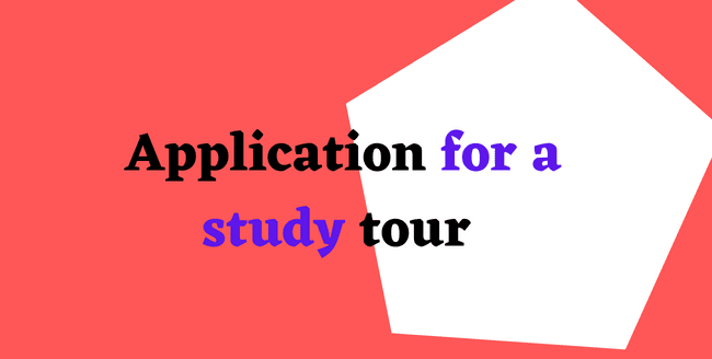 application for study tour for hsc